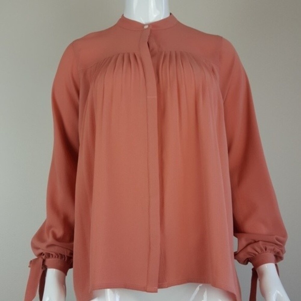 Abercrombie & Fitch Peach Long Sleeve Blouse